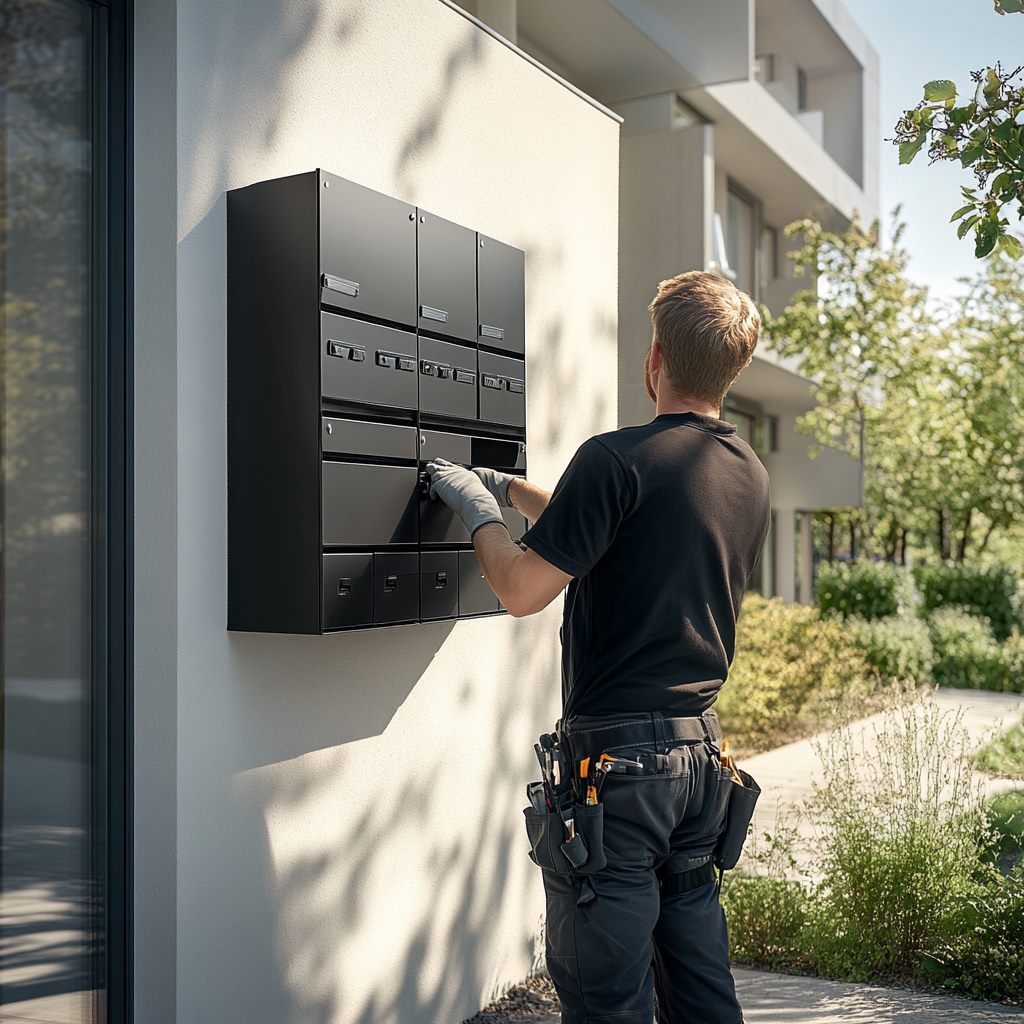 Montage einer Briefkastenanlage